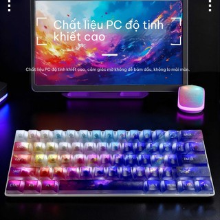 [Ship nhanh] Keycap Galaxy Xuyên LED - 108 Phím - Nhựa PC – Profile Cherry - CooBeStore