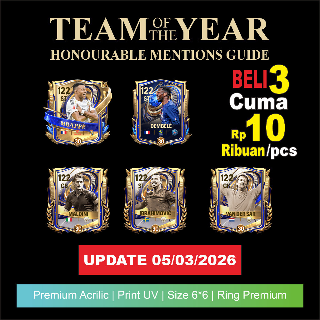 Gantungan Kunci Akrilik game sepakbola Best Player FC MOBILE FC26 DESAIN terbaru SHOP