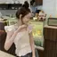 Áo sơ mi nữ ngắn tay cổ vuông thoáng mát mùa hè