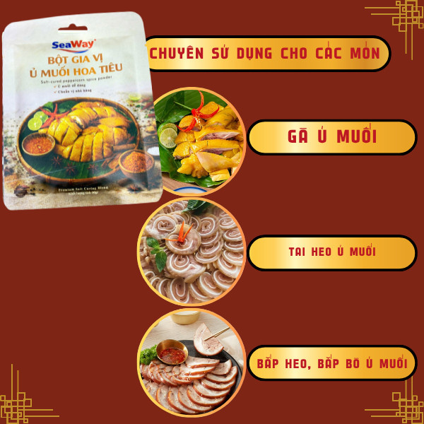 Bột Gia Vị Ủ Muối Hoa Tiêu - Gia Vị Gà Ủ Muối, Ủ Muối Tai Heo, Bắp Bò, Bắp Heo - Thơm Ngon, Đậm Vị