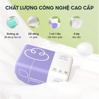 [Thùng 30 gói] Giấy ăn rút đa năng TopGia 3 màu cao cấp, mềm mịn, an toàn, thấm hút tốt
