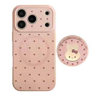 [Sheren] Ốp Điện Thoại Thỏ Bột Gương Thích Hợp Cho i17 16 15 14 13 12 11 pro max Vỏ Bảo Vệ Chống Sốc