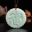 Mặt dây chuyền tròn thương hiệu Fortune, phong cách cổ điển và ngọc bích cho nam nữ
