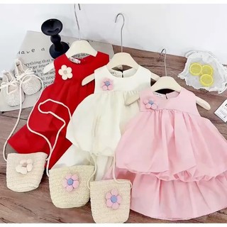 10-30kg Set áo bí hoa mix chân váy HN