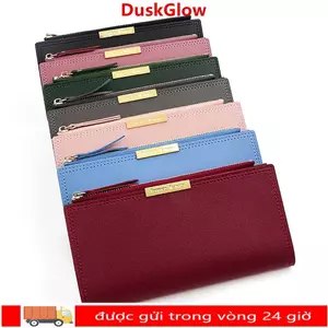 Ví đựng thẻ đựng thẻ DUSKGLOW, Ví dài nữ bằng da PU, Hộp đựng ảnh nhiều thẻ phong cách Hàn Quốc hợp thời trang Phụ nữ Maiden