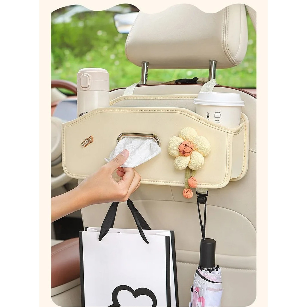 Ghế Ô Tô Sau Hộp Bảo Quản Tự Động Hộp Đựng Khăn Giấy Phía Sau Cốc Thoát Nước Hoạt Hình Có Móc Đa Chức Năng Nội Thất Ô Tô Tổ Chức Đa Năng Phụ Kiện Bảo Quản Xe