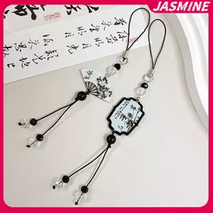 JASMINE Phong Cách Trung Hoa Chống Mất Điện Thoại Dây Retro sel Mặt Dây Chuyền Móc Khóa Túi Quyến Rũ Bapa Treo Trang Trí Trang Sức Thời Trang JASMINE