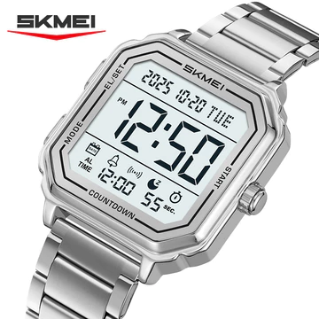 Đồng hồ bấm giờ đếm ngược SKMEI 2559 Chronograph Đồng hồ đeo tay kỹ thuật số Đồng hồ đeo tay thời trang 2 lần Đồng hồ nam thể thao EL Light Đồng hồ thông thường cho nam giới