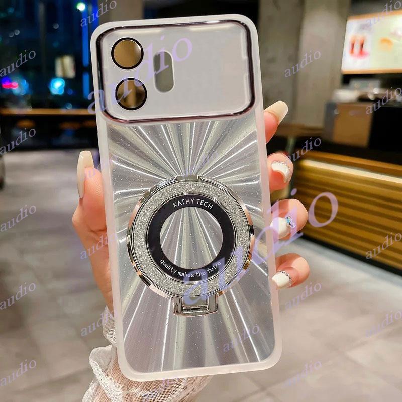 HONOR 600 5G Sang Trọng Gradient Bling Long Lanh Nhẫn Giá Đỡ Ốp lưng Honor 600 Pro Smart 600Pro Honor600 Pro 5G Với Full Camera Ống Kính Bảo Vệ Từ Tính Giá Đỡ Mặt Sau