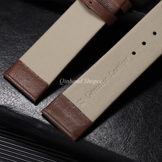 12-22mm Siêu Mỏng Chính Hãng Da Bò Dây Đeo Đồng Hồ Mềm Mại Họa Tiết Trơn Đa Năng Thay Thế Vòng Tay Màu Nâu Cho Nam Nữ 12 / 14 / 16 / 18 / 19 / 20 / 21 / 22mm