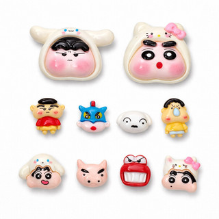 Set Charm Shin Biểu Cảm Má Hồng Siêu Cute, Shin Cosplay Ngộ Nghĩnh, Trang Trí Dép Đáng Yêu, Hot Trend 2026