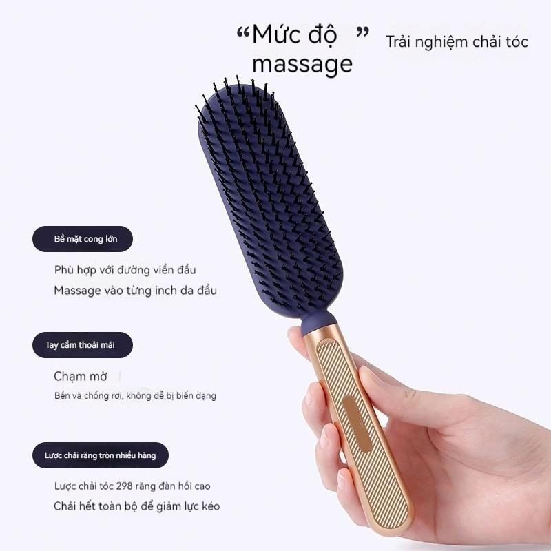 [2026 MỚI ] Lược Massage da đầu sức khỏe Detangling Static Volumizing Brush Wet Dry Use