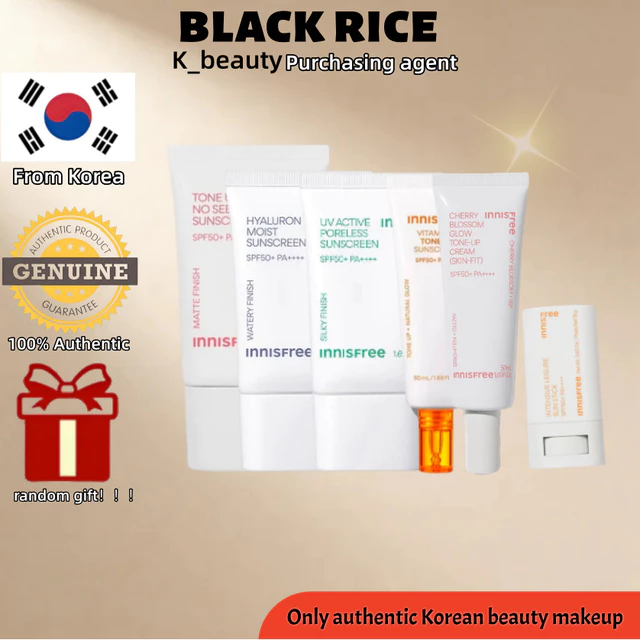 [Innisfree] Kem chống nắng Vitamin C Tone Up 50ml / Kem chống nắng Cherry 50ml / Kem chống nắng Hyaluron 50ml / Kem chống nắng No Sebum 60ml / Kem chống nắng không xốp 50ml / Kem chống nắng giải trí m