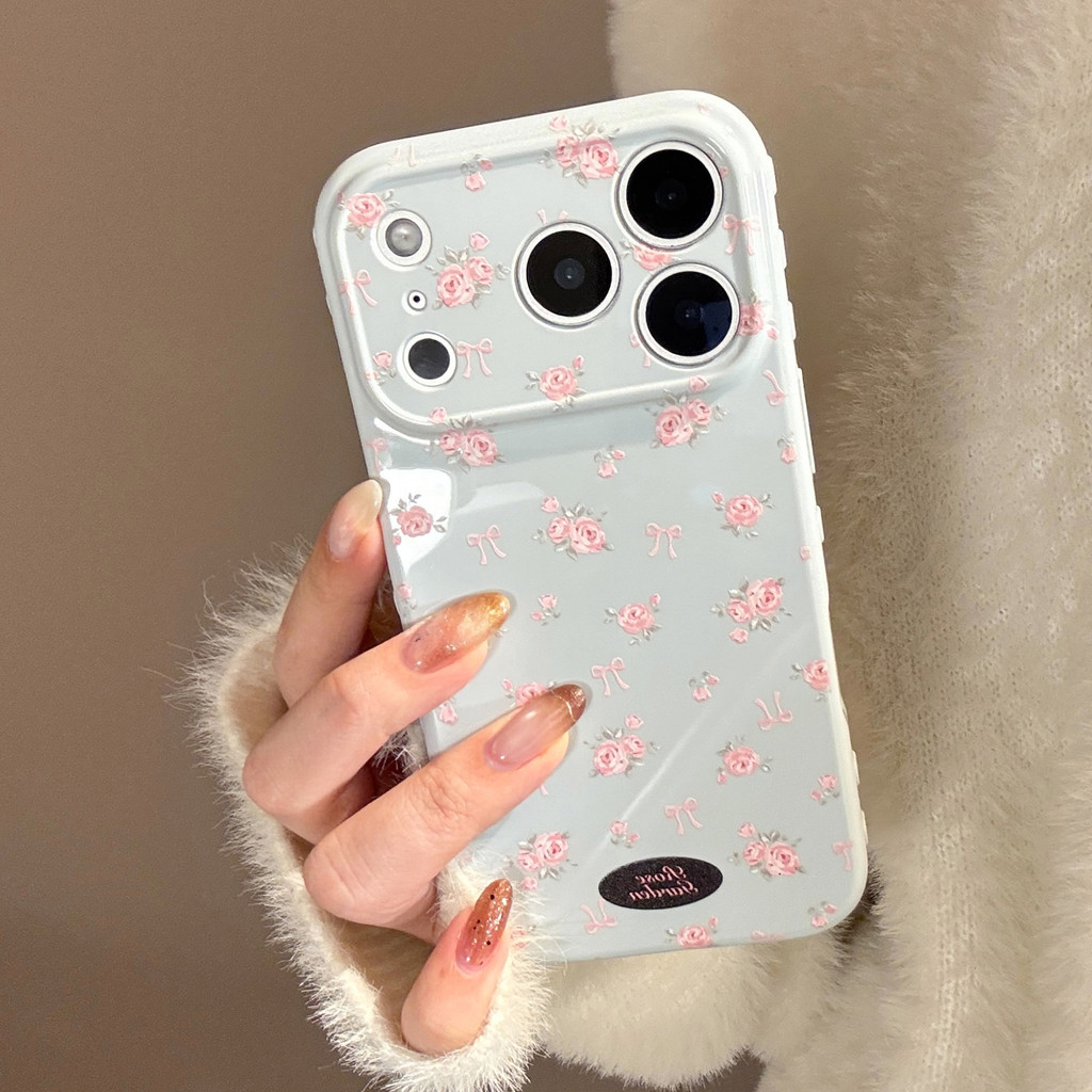 Ốp Điện Thoại Hoa Hồng Cho IPhone 17 Pro Max 17 16 15 14 13 Ốp Điện Thoại Chống Rơi 2QLA