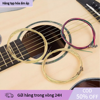 【COD】Bộ 6 dây đàn guitar acoustic lõi thép bọc đồng, chống rỉ sét, âm thanh vang rõ, dùng cho cả acoustic lẫn classic.