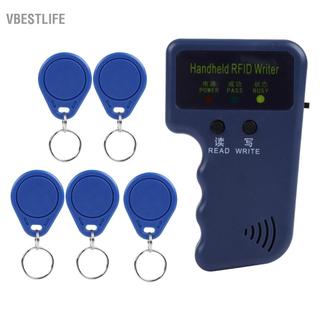 VBESTLIFE Angort Máy ghi chép cầm tay di động Máy sao chép cho thẻ ID RFID 125KHz với 5 thẻ