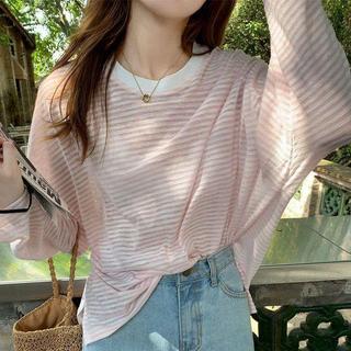 Áo thun dài tay chống tia cực tím Ice Silk, dáng rộng phong cách Hàn Quốc, thoáng mát cho mùa hè