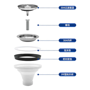 Nhà Bếp Chậu Rửa Rau Máy Rửa Chén Phụ Kiện Bồn Rửa Thoát Nước Nắp Bồn Rửa Lọc Lưới Thoát Nước Cắm Niêm Phong Nắp Nước QVYH