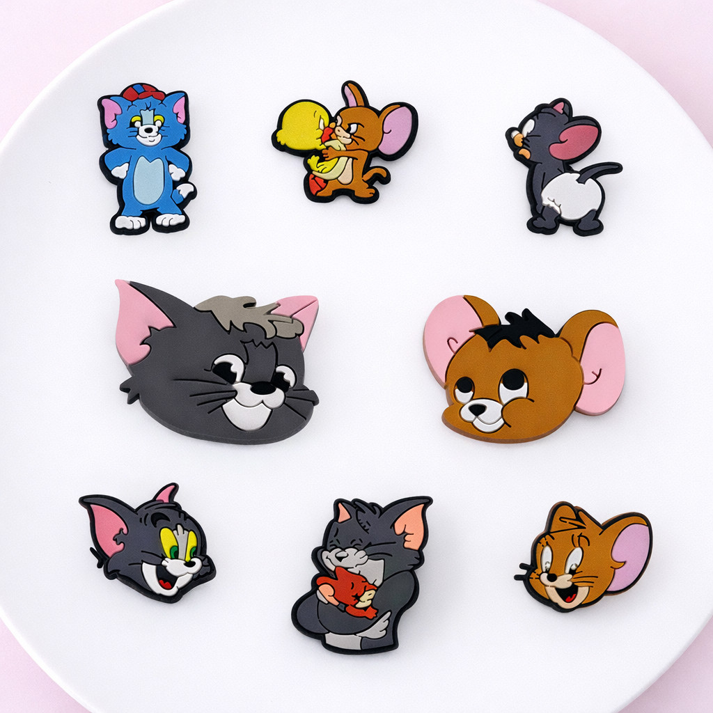 Set Charm Tom & Jerry Cute Kawaii Biểu Cảm Đáng Yêu Trang Trí Dép Xinh Hoạt Hình Ngộ Nghĩnh