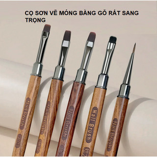 Cọ sơn vẽ móng nghệ thuật cán gỗ chất lượng cao, y hình shop đăng- Phúc Hưng