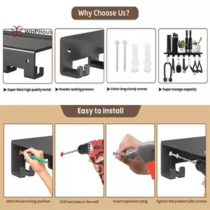 Kệ Nổi Gấp Kim Loại Cho Lưu Trữ Và Treo Quần Áo Phòng Tập Thể Dục Tại Nhà