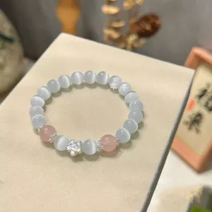 Hạt trắng vòng tay nữ thiết kế hoa đào, phù hợp làm quà tặng lễ hội Tanabata