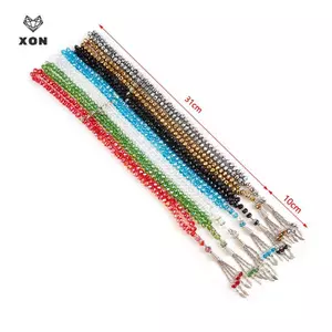 8mm 99 Hạt Pha Lê Cầu Nguyện bih beeh Vòng Tay Masbaha Hồi Giáo Hồi Giáo [Mina]