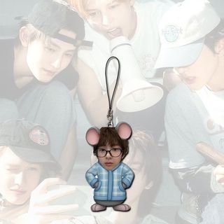 KPOP Korean Boy Group COrtis Peripheral Mobile Phone Chain Pendant Creative Mouse Martin Gold Main Training High Looks