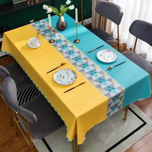 XYLBY14 Phong Cách Mới Cao Cấp Ánh Sáng Sang Trọng Khăn Trải Bàn Chống Thấm Nước Chống Dầu Chống Bỏng Dùng Một Lần PVC Đơn Giản Khăn Trải Bàn Bàn Bàn Cà Phê