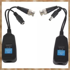 Balun Video thụ động HD-CVI / TVI / AHD có đầu nối nguồn và Bộ phát dữ liệu RJ45 CAT5 1 cặp