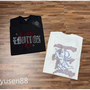 Bán chạy chất lượng cao Hàng có sẵn Real Shot (Mặt trước lưng kim cương Úc nóng bỏng) Áo thun dáng rộng thông thường