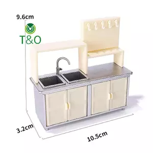 1: 12 DIY Nhà búp bê thu nhỏ Phụ kiện bảng điều khiển nhà bếp Chảo lò Gas Mô hình nội thất búp bê Chơi đồ chơi nhà bếp Mini [mới]