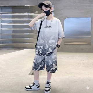Bộ quần áo mùa hè dành cho bé trai 18-52kg. Bộ cộc tay bé trai mẫu chữ AND FAS. Đồ bộ cho bé trai mùa hè. NL25