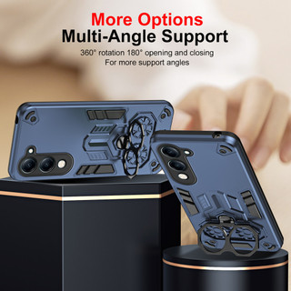 Dành Cho Vivo Y04 / Y29s Ốp điện thoại Giáp Cứng Với Giá Đỡ Nhẫn Đôi Cạnh Mềm Chống Sốc Mỏng Vỏ