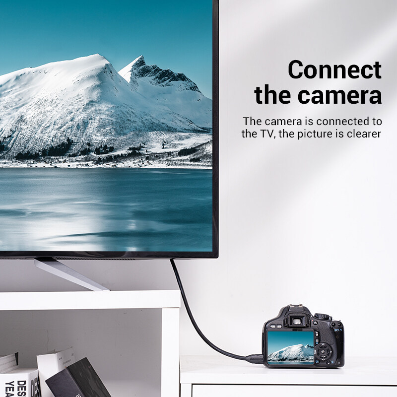 Cáp Chuyển Mini HDMI Sang HDMI Vention Hỗ Trợ 4K@60Hz Kết Nối Camera,Máy Ảnh, Laptop, Máy Chiếu
