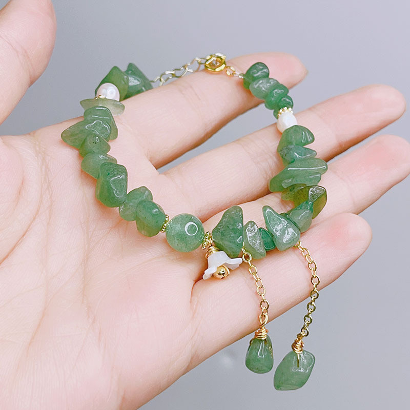 Vòng tay pha lê đá nghiền thời trang phong cách rừng
