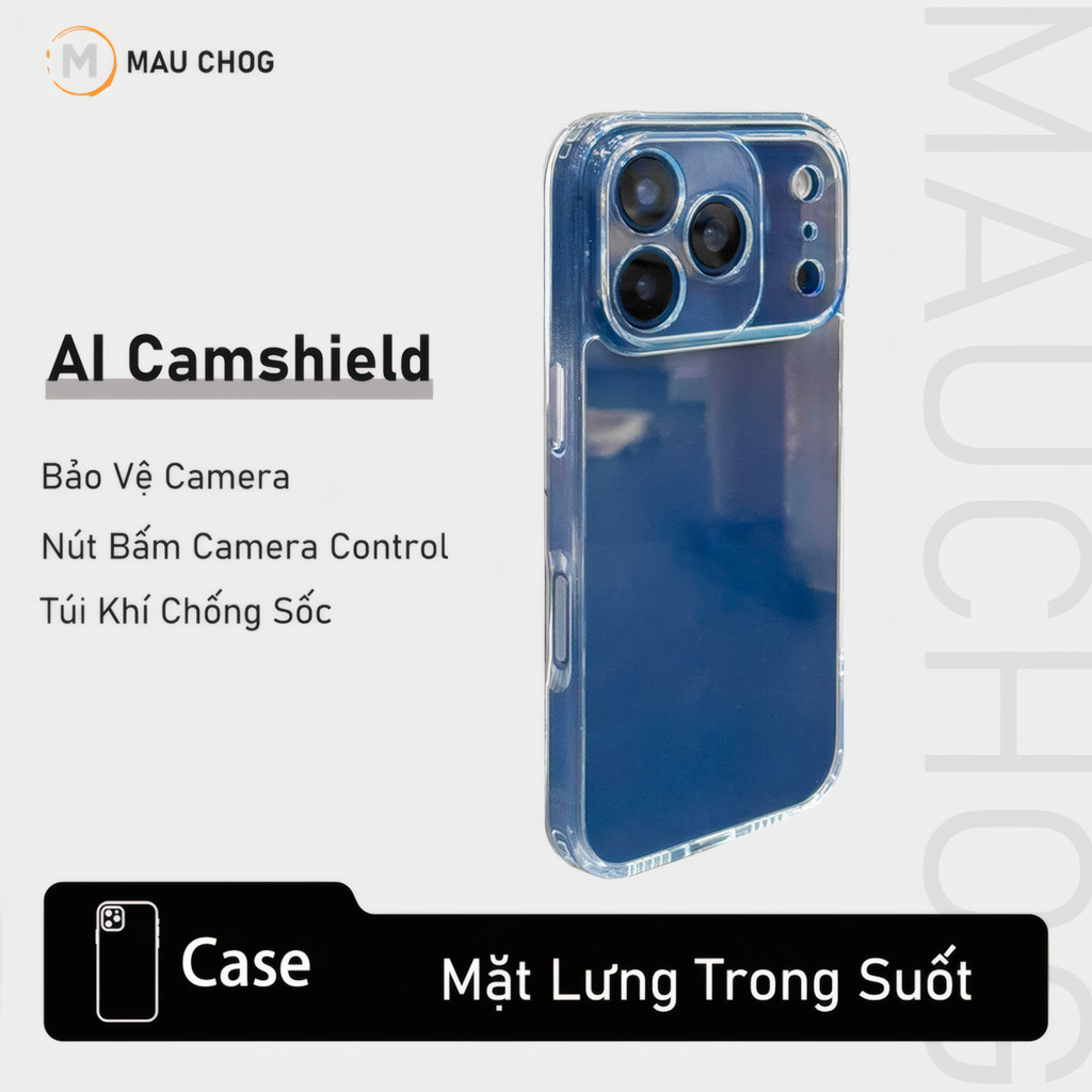 Ốp Lưng Trong Suốt Chống Sốc Bảo Vệ Camera Cho Điện Thoại iPhone 17 Pro Max 16 15 14 13