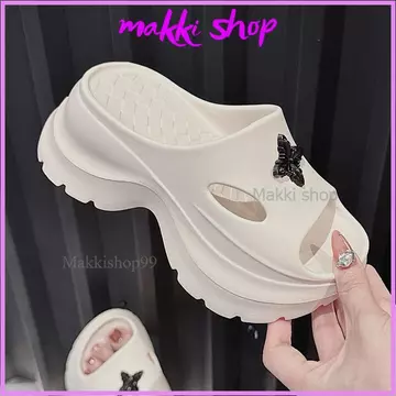 (Loại 1) Dép bánh mì chất đúc EVA đế cao 7cm đế lượn sóng, dép đúc đi mưa tăng chiều cao siêu nhẹ hàng QCCC