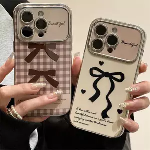 ốp lưng iphone Nơ hình bướm phong cách tối giản Cho Iphone 7 xs xr 11 12 13 14 15 16 Pro Max Plus