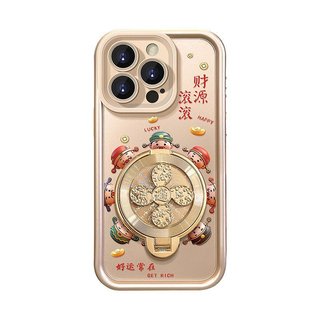 Thần Tài Giá Đỡ Xoay Thích Hợp Cho 17promax Ốp Điện Thoại iphone15 Silicone 16 Phong Cách Mới 14 Năm Ngựa