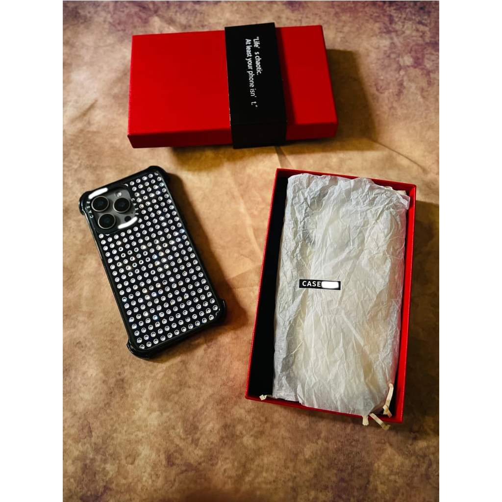 CASECASE X Vỏ Kim Cương Hút Từ Tính Mặt Sau Acrylic Cứng Cho Apple IPhone 14 / 15 / 16 / 17 Pro Max Với Bao Bì Cao Cấp
