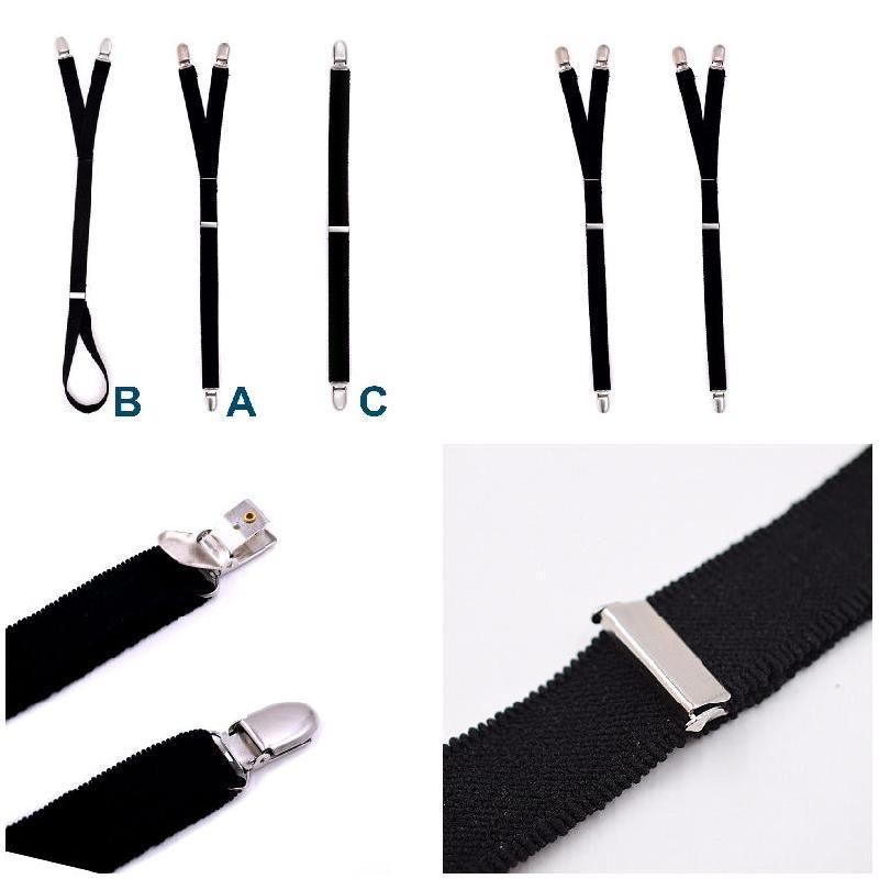 Hình chữ Y có thể điều chỉnh, đồng phục áo sơ mi với kẹp chống trượt giữ áo tuck suốt ngày