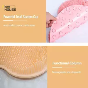PlumHOUSE Massage Thảm Lưng Cạp Bàn Chải Làm Sạch Tắm Chân Bụi Rửa Thảm Hút Tường Thảm Chà Chân Tay Tắm Toàn Thân VN