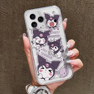 Ốp Khe Cắm Thẻ Trong Suốt Cho Redmi 15 15C 10C 12 12C 13 13C 14C A5 A4 A3 Pro 9T 9A 9C Vỏ Điện Thoại Hoạt Hình May Mắn Kuromi Bảo Vệ Cho Redmi Turbo 4 A1 + A2 + 10 Prime