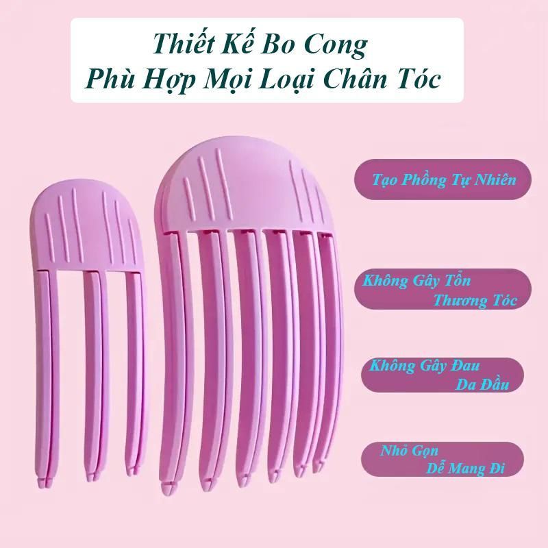 [Set 2 Chiếc] Combo 3 Răng Và 6 Răng Lược Làm Phồng Chân Tóc, Kẹp Tạo Phồng Chân Tóc Mái Thời Trang Hàn Quốc
