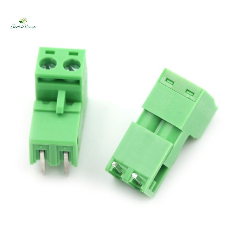 [Nhà điện] 20 chiếc 5.08mm Pitch 2Pin Vít cắm PCB Terminal Block Connector mới