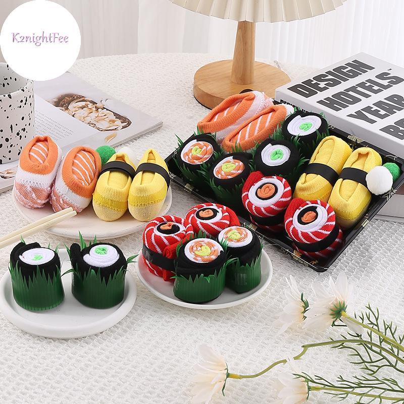 K2nightFee Bộ Tất Sushi Pizza Burger Cho Nữ - Quà Tặng Ấm Áp Mùa Thu Đông và Sinh Nhật