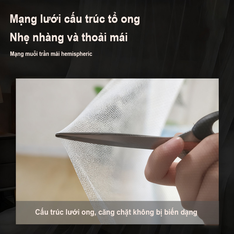 Màn Tròn Treo Trần Chống Muỗi Cao Cấp - Không Cần Giá Đỡ, Kiểu Công Chúa, Gấp Gọn Cho Phòng Ngủ & Ký Túc Xá