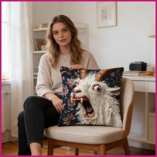 18x18 Gối 45x45cm La Hét Dê Sang Trọng Thú Vui Nhộn Ném Gối Cho Giường Ghế Ghế Phòng Ngủ shopidaevn