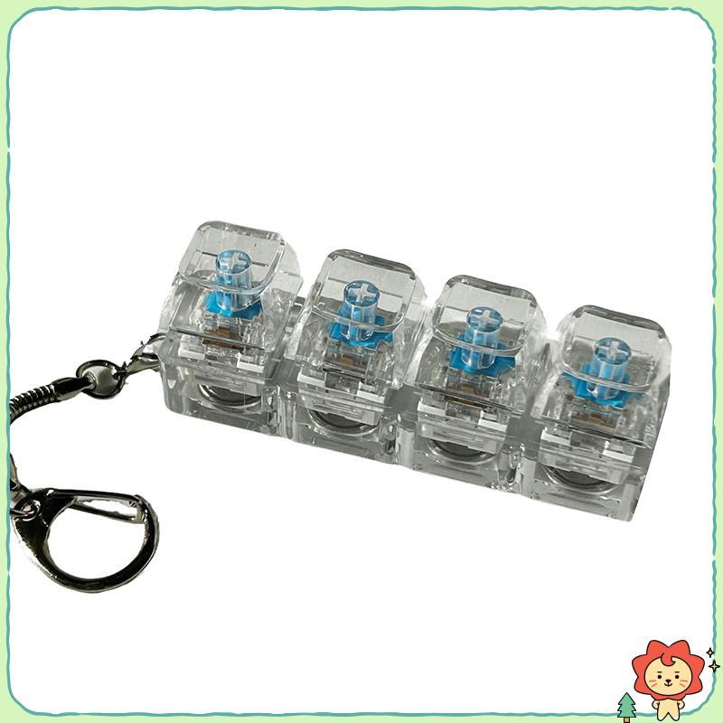 [Jielus] 4 / 9 Phím Bàn Phím Cơ Trục Máy Kiểm Tra Bàn Phím LED Chìa Khóa Giảm Căng Thẳng DIY Nút Keycap Móc Khóa Đồ Chơi Quà Tặng